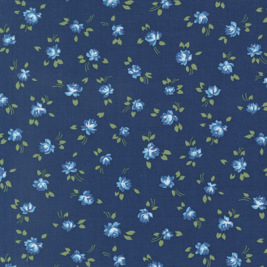 Blueprint Navy Grace Small Floral - 55331 16 by Camille Roskelley for Moda