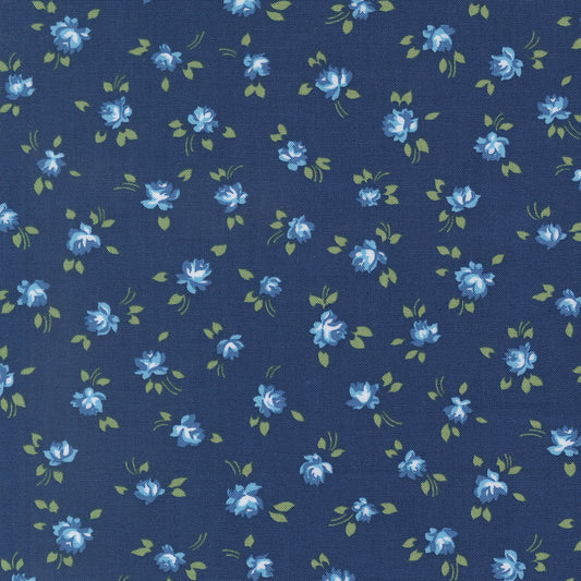 Blueprint Navy Grace Small Floral - 55331 16 by Camille Roskelley for Moda