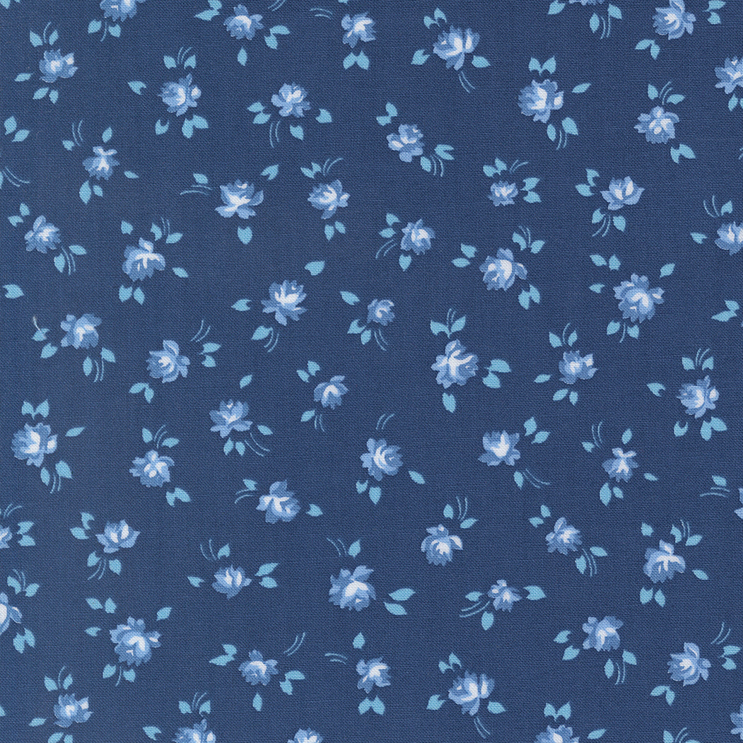 Blueprint Navy Tonal Grace Small Floral - 55331 36 by Camille Roskelley for Moda