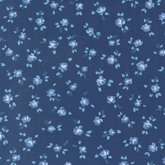 Blueprint Navy Tonal Grace Small Floral - 55331 36 by Camille Roskelley for Moda