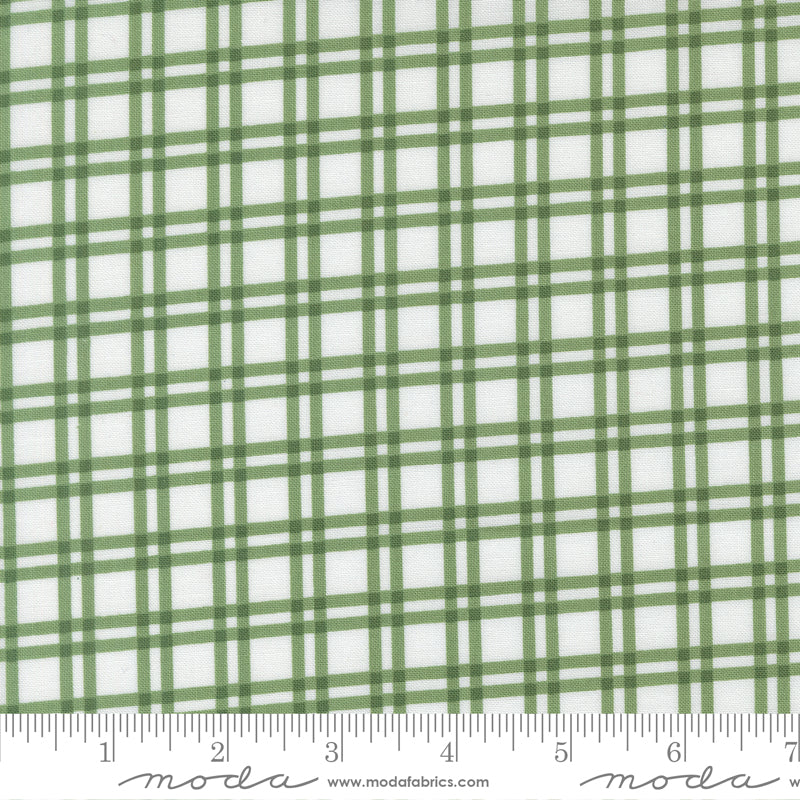 Blueprint Plaid White Grass - 55332 28 by Camille Roskelley for Moda