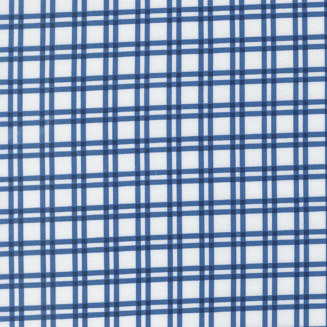 Blueprint Plaid White Navy - 55332 26 by Camille Roskelley for Moda
