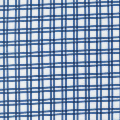 Blueprint Plaid White Navy - 55332 26 by Camille Roskelley for Moda