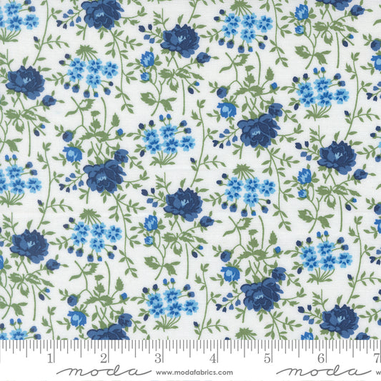 Blueprint Bloomsbury Florals White Multi - 55333 11 by Camille Roskelley for Moda