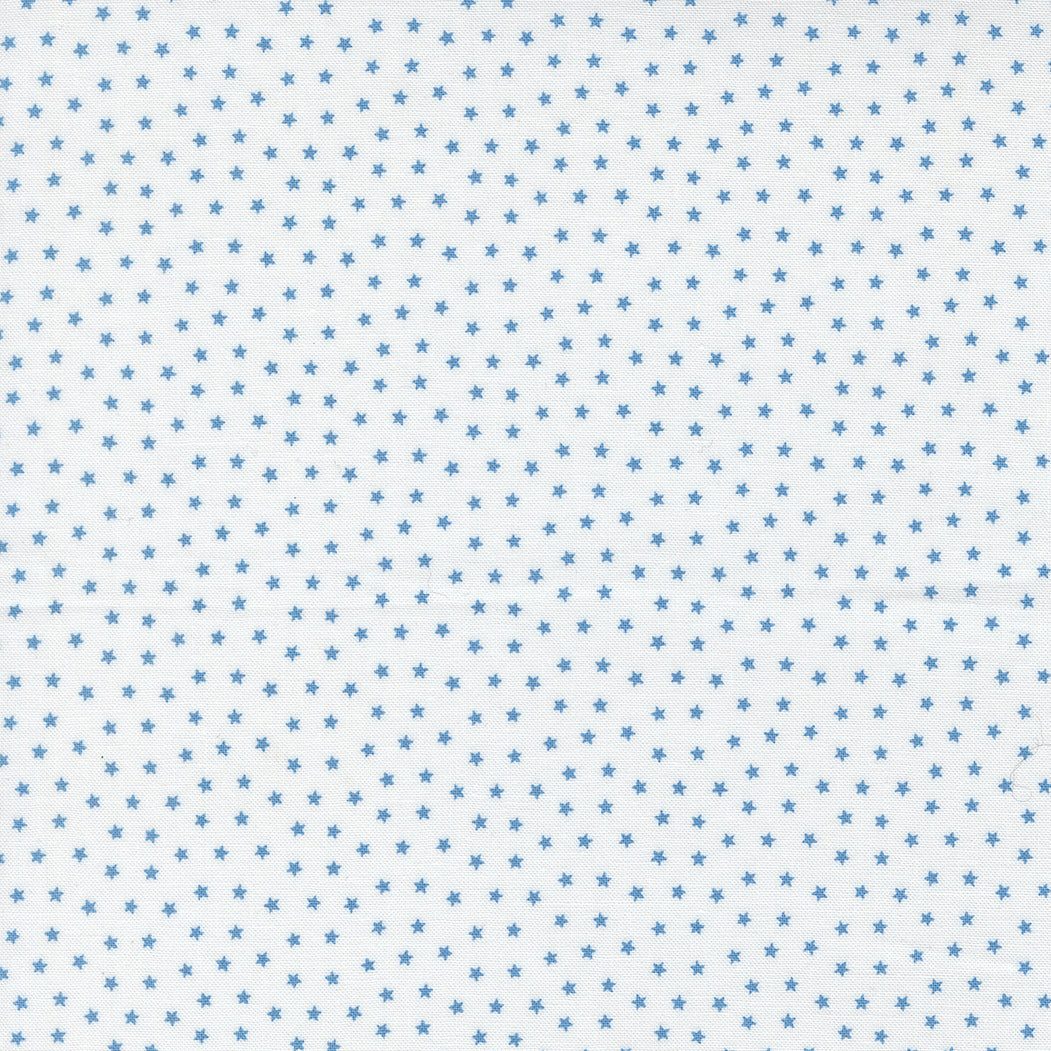 Blueprint Starlight Blenders Stars White Blue - 55337 11 by Camille Roskelley for Moda
