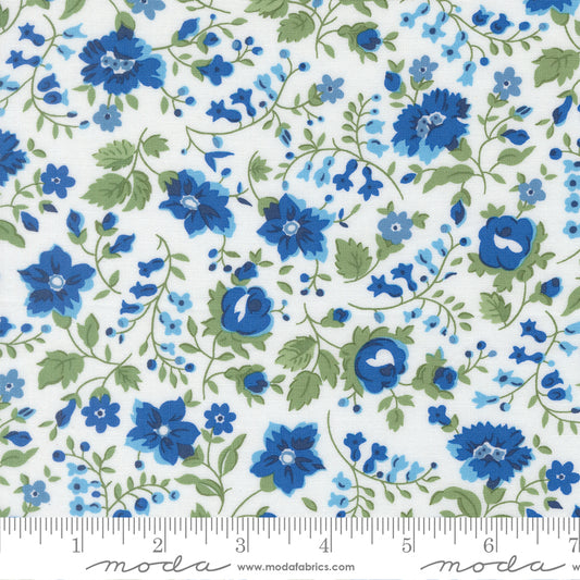 Blueprint Vineyard Florals White Multi - 55338 11 by Camille Roskelley for Moda