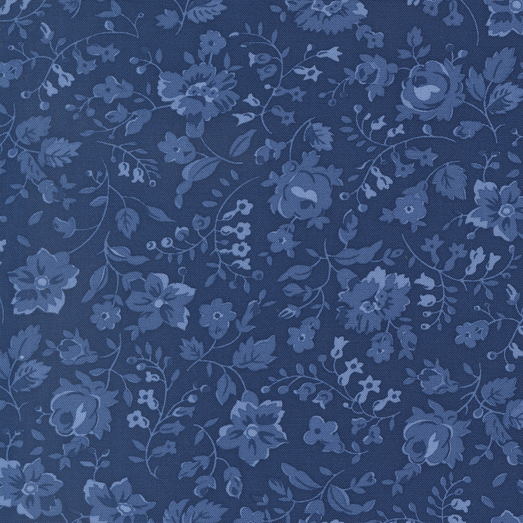 Blueprint Vineyard Florals Navy - 55338 16 by Camille Roskelley for Moda