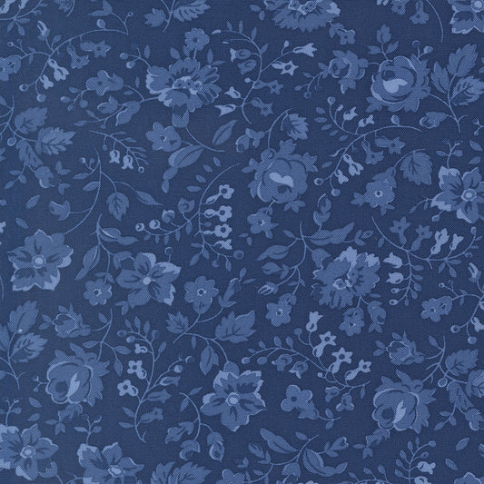 Blueprint Vineyard Florals Navy - 55338 16 by Camille Roskelley for Moda