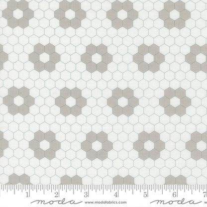 A Cat Named Stitch Hexagons Cream Grey- 55343 25  - by Camille Roskelley for Moda