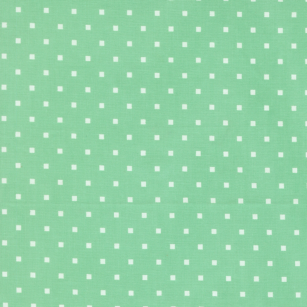 A Cat Named Stitch Cosmo Square Dots Green - 55345 19  - by Camille Roskelley for Moda