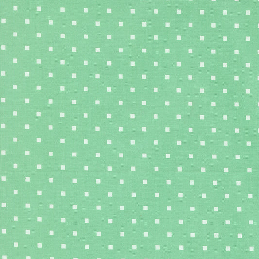 A Cat Named Stitch Cosmo Square Dots Green - 55345 19  - by Camille Roskelley for Moda