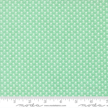 A Cat Named Stitch June Small Floral Tulip Green - 55347 19  - by Camille Roskelley for Moda