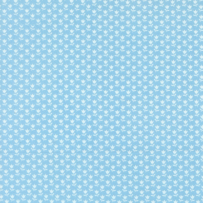 A Cat Named Stitch June Small Floral Tulip Sky - 55347 12  - by Camille Roskelley for Moda