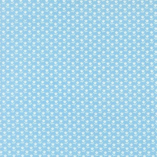 A Cat Named Stitch June Small Floral Tulip Sky - 55347 12  - by Camille Roskelley for Moda