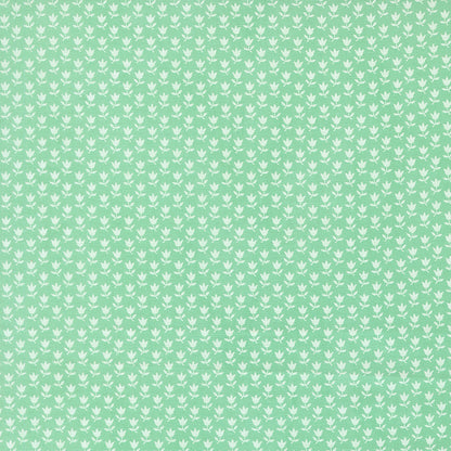 A Cat Named Stitch June Small Floral Tulip Green - 55347 19  - by Camille Roskelley for Moda