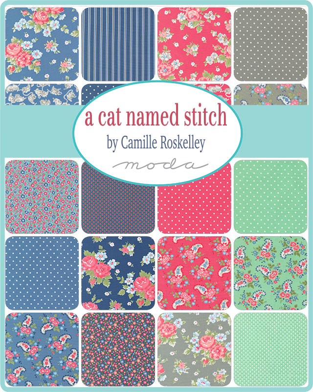 A Cat Named Stitch Fat Quarter Bundle by Camille Roskelley for Moda