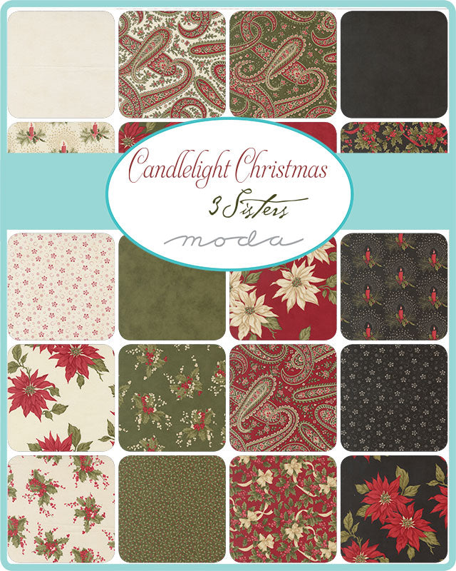 Candlelight Christmas Fat Eighth Bundle 3 Sisters for Moda