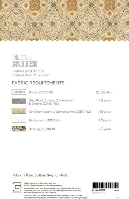 Bijou Breeze Quilt Kit featuring Posh by Basic Grey