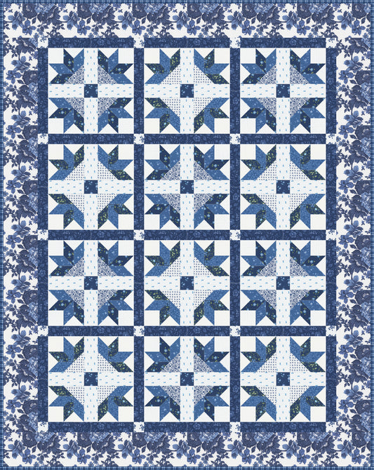 Hamptons Lap Quilt Kit featuring Blueprint by Camille Roskelley for Moda