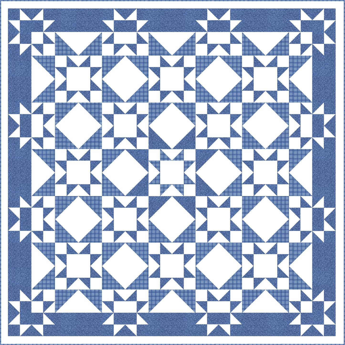 Something Blue Quilt Kit featuring Blueprint by Camille Roskelley for Moda