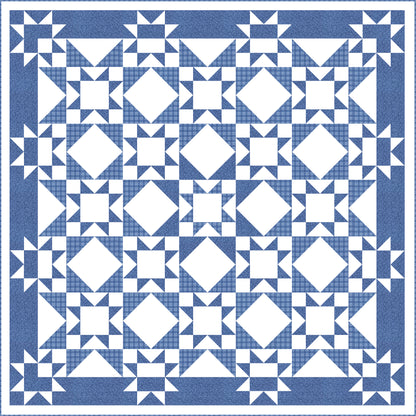 Something Blue Quilt Kit featuring Blueprint by Camille Roskelley for Moda