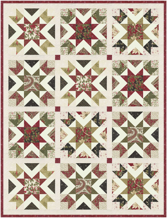 Louisa Quilt Kit featuring Candlelight Christmas by 3 Sisters for Moda