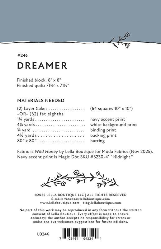Dreamer Quilt Kit featuring Wild Honey by Lella Boutique