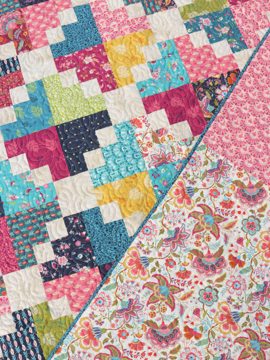 Esther Twin Sized Quilt Kit featuring Sitara fabrics by Crystal Manning for Moda