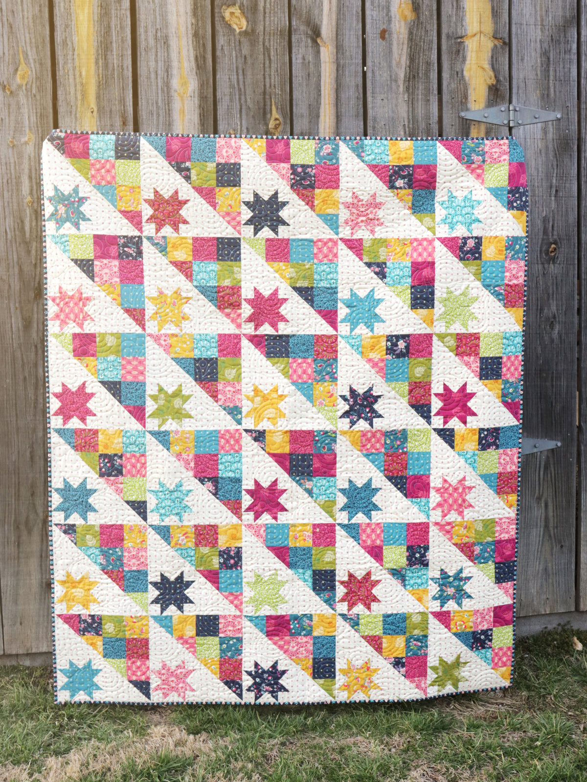 Hodgepodge Quilt Kit featuring Sitara fabrics by Crystal Manning for Moda