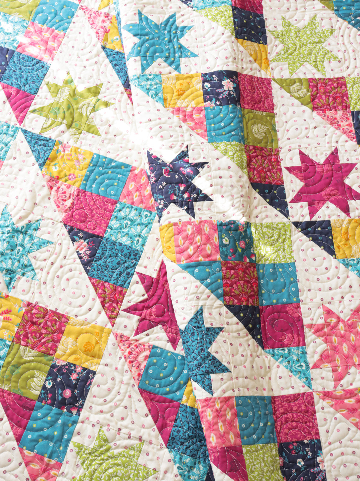 Hodgepodge Quilt Kit featuring Sitara fabrics by Crystal Manning for Moda