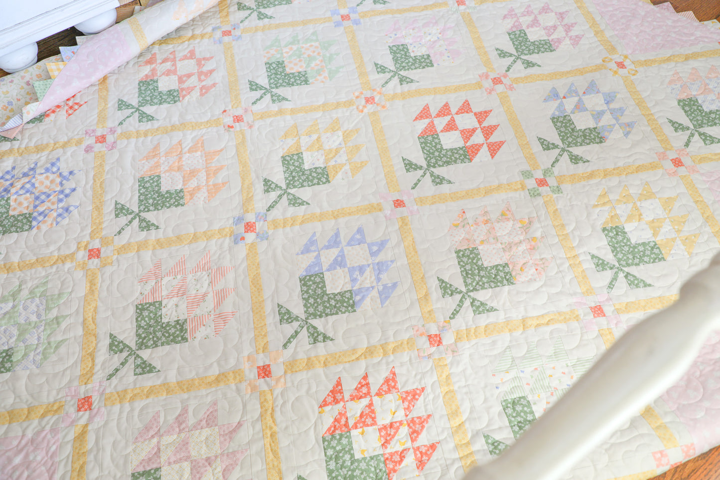 Mayflowers Quilt Kit featuring Pastel Prairie by My Sew Quilty Life for Moda