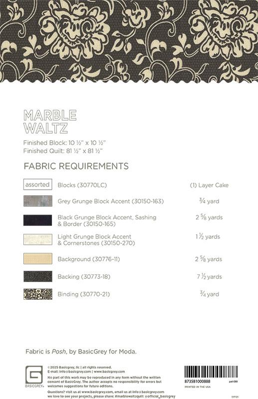 Marble Waltz Quilt Kit featuring Posh by Basic Grey