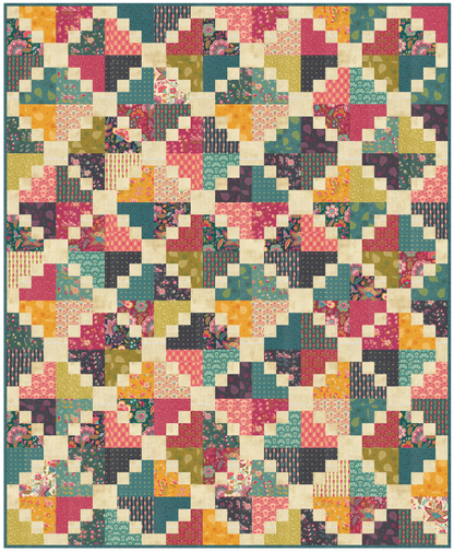 Esther Twin Sized Quilt Kit featuring Sitara fabrics by Crystal Manning for Moda