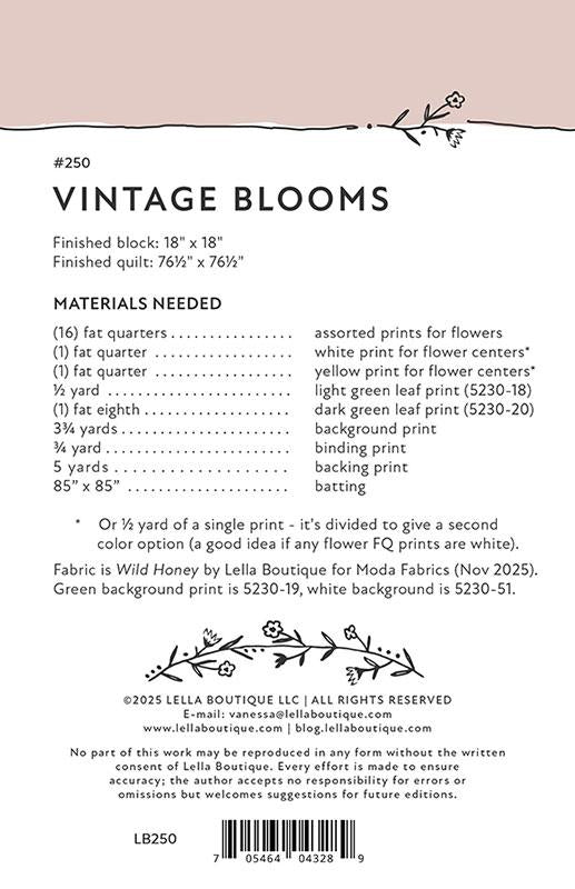 Vintage Blooms Quilt Kit (White) featuring Wild Honey by Lella Boutique