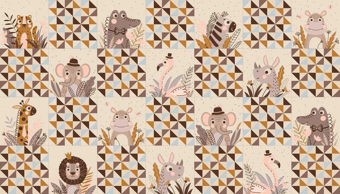 PRE-ORDER - Wildly Cute Safari Fat Quarter Bundle by 3 Sisters for Moda