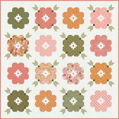 Vintage Blooms Quilt Kit (White) featuring Wild Honey by Lella Boutique